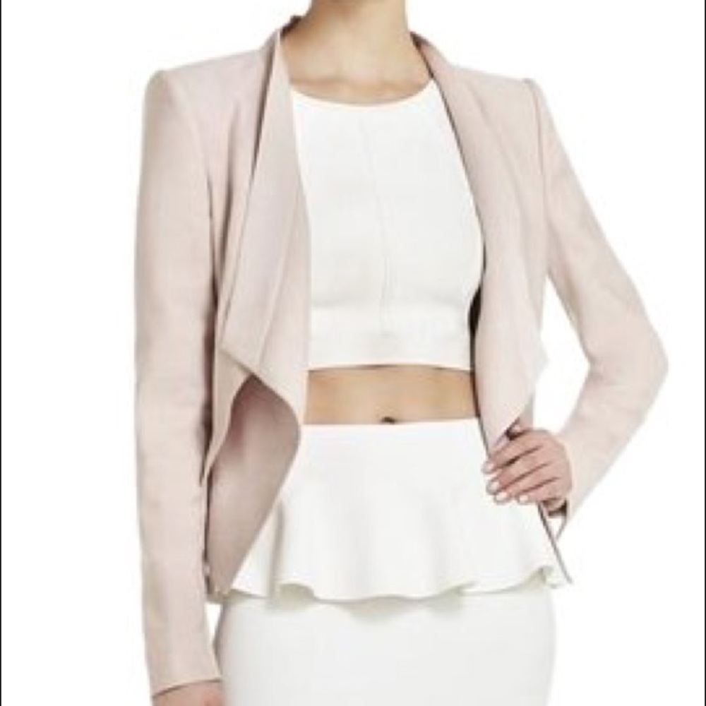 Gorgeous BCBG blush bare pink Lloyd blazer jacket
